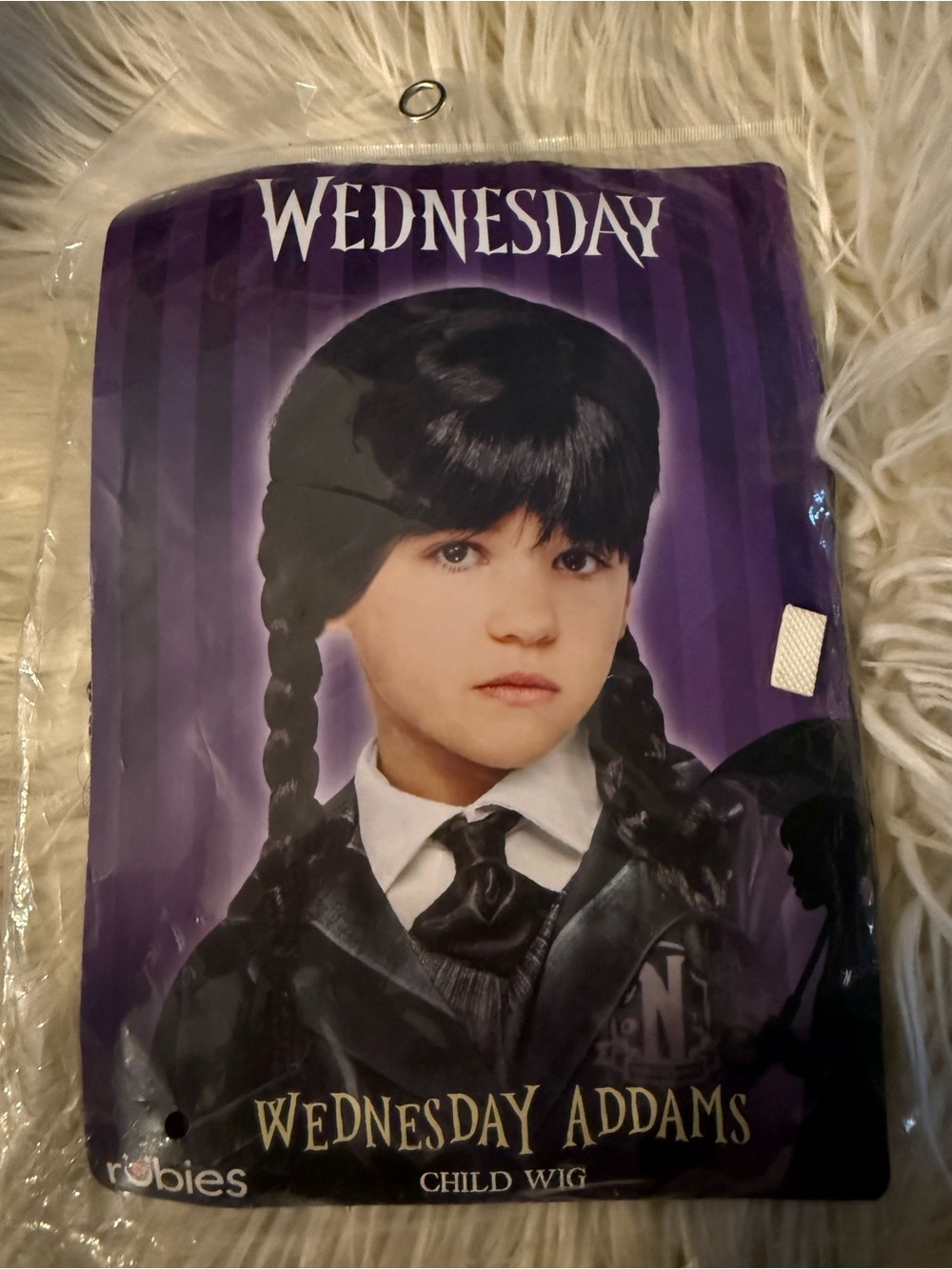 Wednesday Addams Black Child Wig - Kids Costume Accessory (E7)